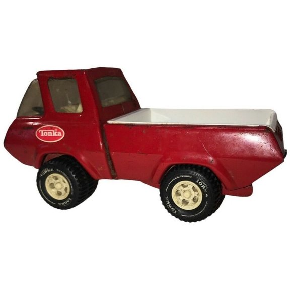 Tonka Other - TONKA Pressed Steel 8.5" Mini Econoline Red Pickup Truck Vintage